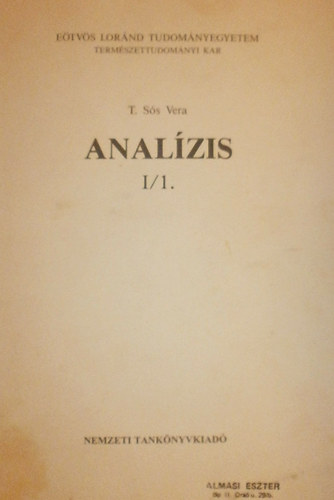 T. Ss Vera - Analzis I/1.