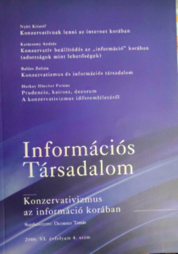 Szerk.: Demeter - Informcis trsadalom - 2006. Vi. vfolyam 4.szm