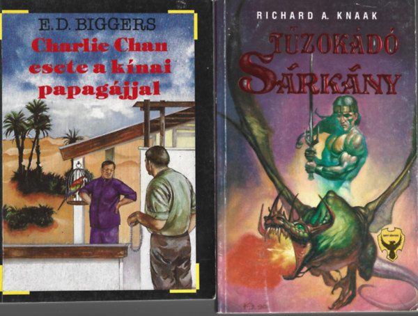 2 db knyv, E. D. Biggers: Charlie Chan esete a knai papagjjal, Richard A. Knaak: Tzokd srkny