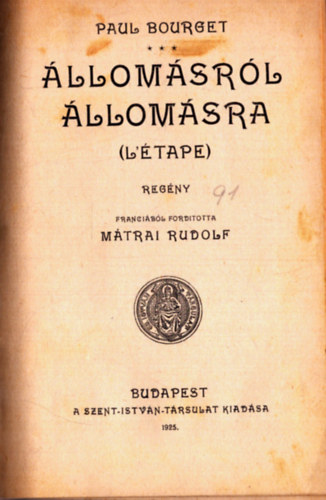 Paul Bourget - �llom�sr�l �llom�sra