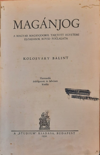 Kolosvry Blint - Magnjog