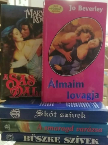 Patricia Grasso, Sandra Dustin, Jo beverly Marylyle Rogers - 5 db-os KÖNYVMENTŐ AJÁNLAT, romantikus: Büszke szívek+ A smaragd varázsa+ Skót szívek+ Álmaim lovagja+ A sas dala