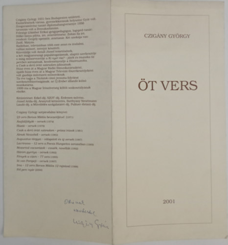 Czigny Gyrgy - t vers