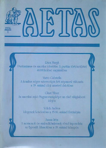 Vajda Zolt�n  (szerk.) - Aetas - T�rt�nettudom�nyi Foly�irat (2001-3/4)