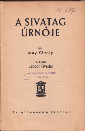 May K�roly - A sivatag �rn�je