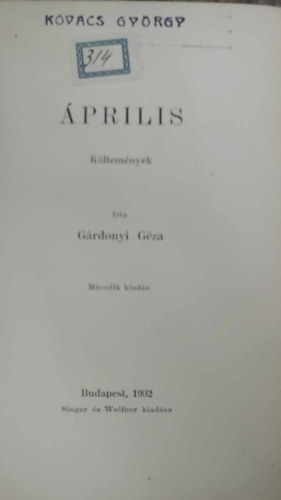 Grdonyi Gza - prilis
