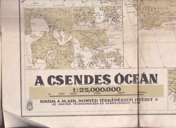 Csendes-óceán térképe (93x64 cm)