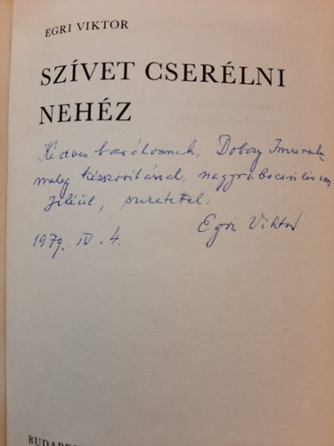 Egri Viktor - Szvet cserlni nehz