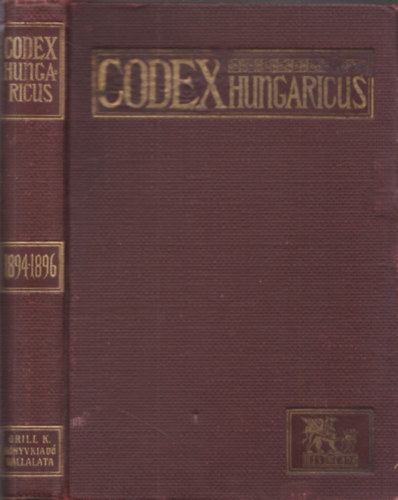 Dr. Sndor Aladr - Codex Hungaricus - Magyar Trvnyek: 1894-1896. vi trvnycikkek