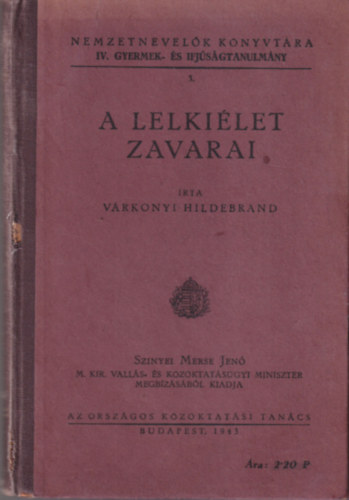 Vrkonyi Hildebrand - A lelkilet zavarai