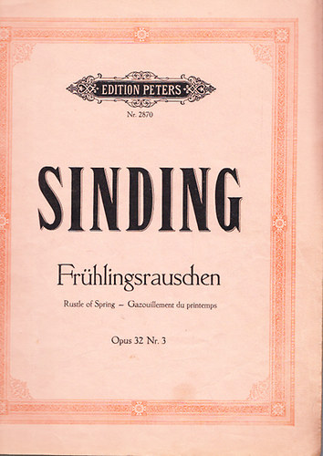 Christian Sinding - Frhlingsrauschen - Klavierstck (Opus 32 Nr. 3.)