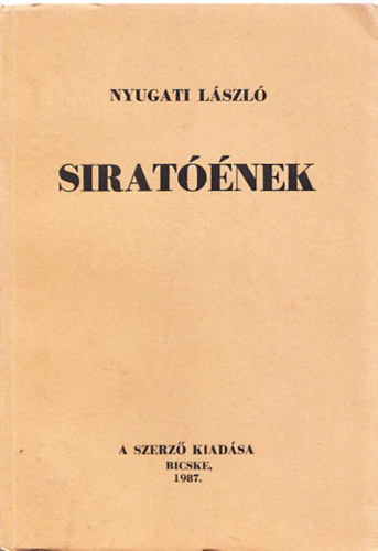 Nyugati László - Siratóének-aláírt