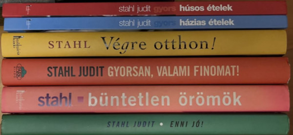 Stahl Judit - 6DB STAHL JUDIT KTET: 1.	BNTETLEN RMK 2.	ENNI J 3.	GYORS HZIAS TELEK 4.	GYORS HSOS TELEK 5.	GYORSAN VALAMI FINMAT 6.	VGRE OTTHON