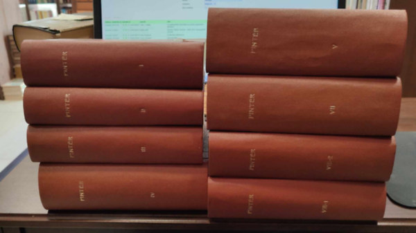 Pintér Jenő - Magyar irodalomtörténet I-VIII. Könyvkötői kötésben