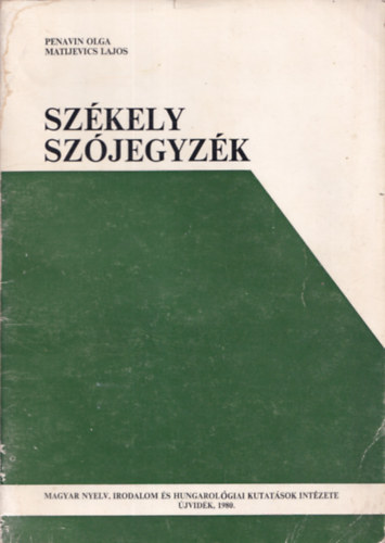 Penavin O.-Matijevics L. - Szkely szjegyzk