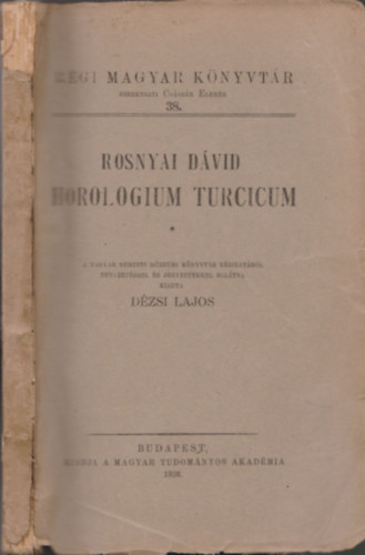Rosnyai Dvid - Horologium turcicum