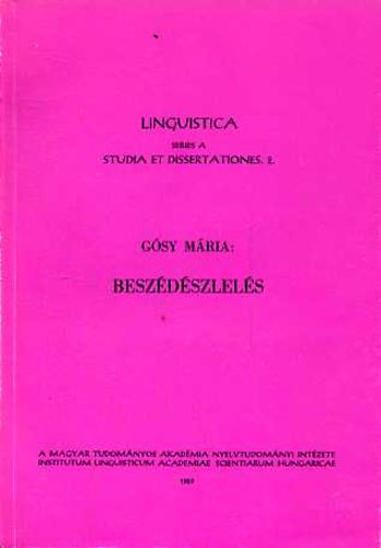 Dr. G�sy M�ria - Besz�d�szlel�s