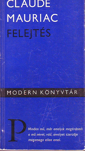 C. Mauriac - Felejtés