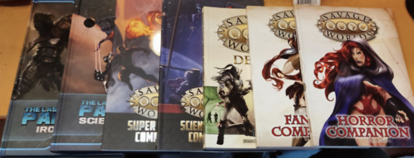 Pinnacle Entertainment Group - 7 db szerepjtk fantasy, Savage Words: Horror Companion; Fantasy Companion; Savage Worlds Deluxe Explorer's Edition; Science Fiction Companion; Super Powers Companion; The Last Parsec Scientorium; The Last Parsec Irongate