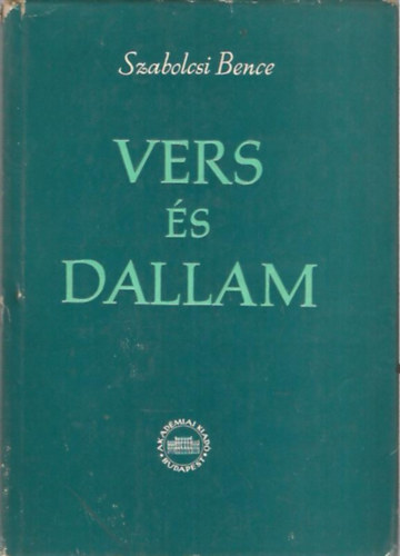 Szabolcsi Bence - Vers s dallam