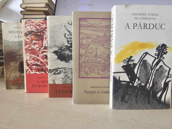 Csingiz Ajtmatov, Robert Merle, Hermann Hesse, Giuseppe Tomasi Di Lampedusa Mihail Bulgakov - A Mester s Margarita+ Fehr haj + Mestersgem a hall +Narziss s Goldmund+ A prduc (5 ktet egyben) KNYVMENT AJNLAT