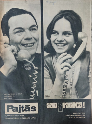 Vasv�ri Ferenc  (szerk.) - Pajt�s XXIV. �vfolyam 16. sz�m (1969)