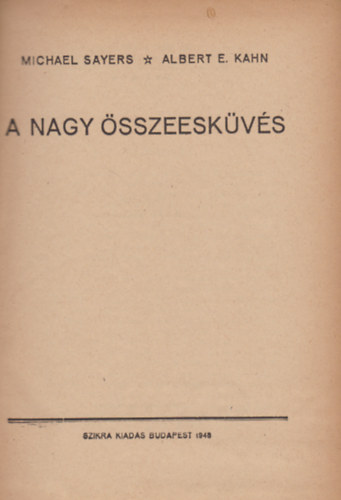 M.Sayers-A.E.Kahn - A nagy �sszeesk�v�s.