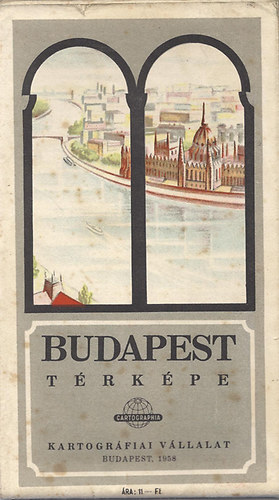 Kartogr�fiai V�llalat - Budapest t�rk�pe (1958)