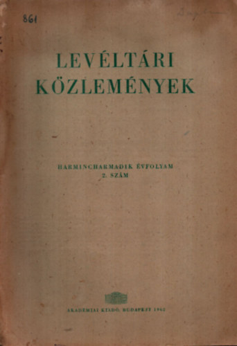 Lederer Emma - Levltri kzlemnyek - Harmincharmadik vfolyam 2. szm.