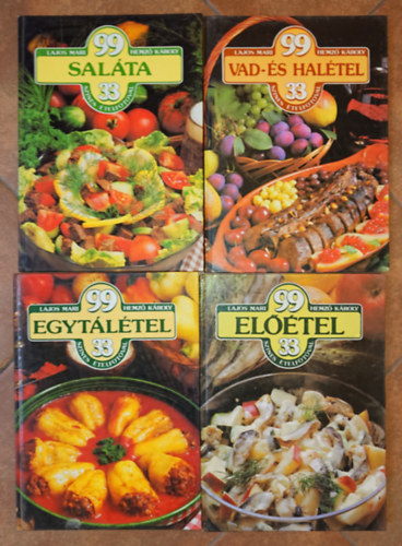 Lajos Mari-Hemz Kroly - 4 szakcsknyv a '80-as vekbl: 99 eltel, 99 salta, 99 egytltel, 99 vad- s haltel