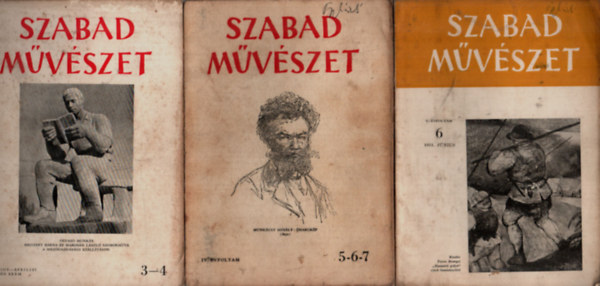 Szegi P�l - Szabad m�v�szet - foly�irata 1950/3-4, 5-6-7. + 1951/6. sz�mok egy�tt.