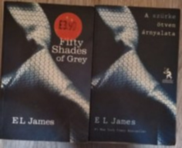 E L James - 2 db E.L.James k�nyv: A sz�rke �tven �rnyalata +Fifty Shades of Grey /�rnyalat 1./angolul