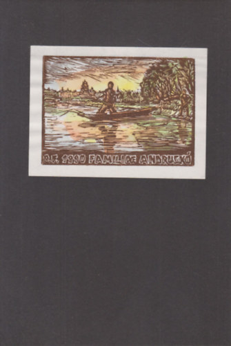 Ex Libris Familiae Andrusk 1990. (eredeti nyomat)