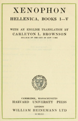 Xenophon Hellenica I-V ( english-greek )