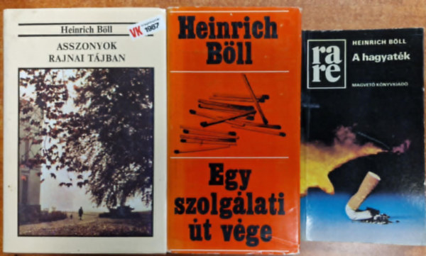 Heinrich B�ll - 3 db Heinrich B�ll: Asszonyok rajnai t�jban + Egy szolg�lati �t v�ge+A hagyat�k