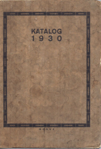 Katalog 1930