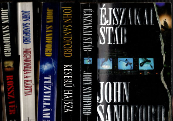 John Sandford - 5 db. John Sandford krimi: jszakai stb + Keser hajsza + Tzvillm + Megmondja a krtya + Rossz vr