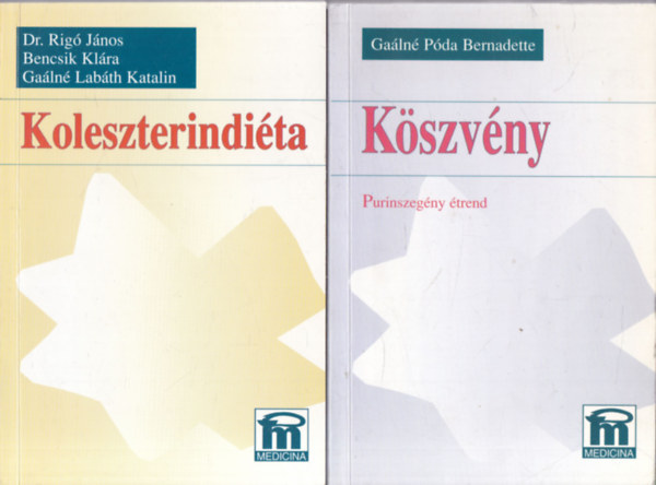 2 db. orvosi kötet (Koleszterindiéta + Köszvény)