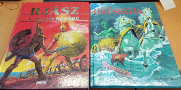 Roger Payne  (illus.), Stelio Martelli (feldolg.), Libico Maraja (illus.) Peter Oliver (�t�rta) - Ili�sz, a tr�jai h�bor� + Od�sszeia (2 nagym�ret� k�pesk�nyv, gyerekeknek)