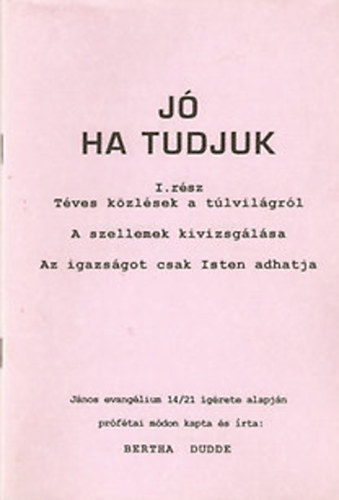 J� ha tudjuk I-III.
