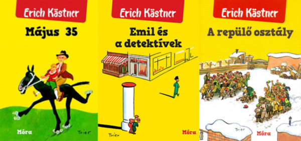 Erich Kstner - 3 db Erich Kstner regny: Emil s a detektvek + Mjus 35 + A repl osztly