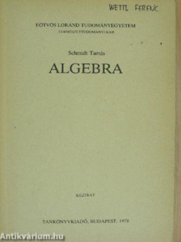 Schmidt Tams - Algebra