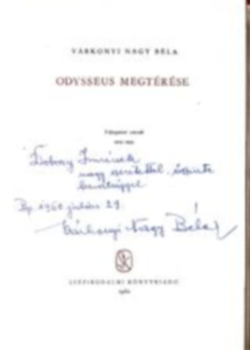 V�rkonyi Nagy B�la - Odysseus megt�r�se