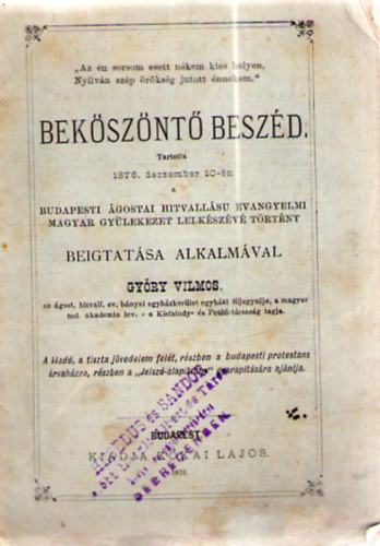 Bek�sz�nt� besz�d