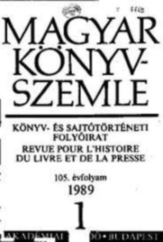 Magyar Knyvszemle 1989 1.