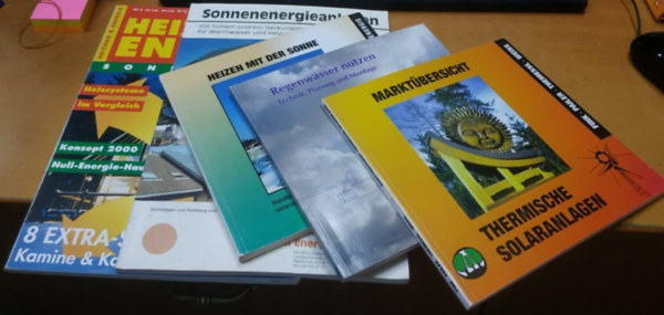 Heizen mit ser Sonne; Regenwasser nutzen: Technik, Planung und Montage; Marktübersicht: Thermische Solaranlagen; Heizung & Energie Sonderheft; Sonnenenergieanlagen (5 kiadvány)