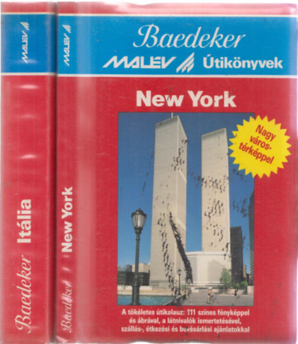 2db Baedeker Malv tiknyv - New York + Itlia