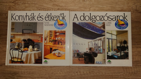2 k�nyv a Park Kiad� Kis terek - nagy �tletek c�m� sorozat�b�l: A dolgoz�sarok, Konyh�k �s �tkez�k