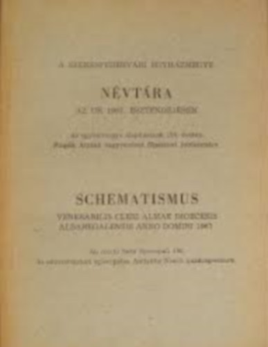 A Sz�kesfeh�rv�ri Egyh�zmegye Jubileumi N�vt�ra 1967