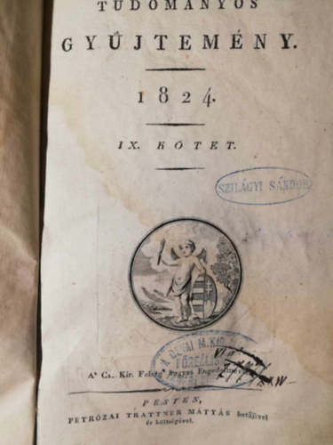 Tudományos Gyűjtemény 1824 évfolyamának IX.-XII. (9-12) számai egybekötve.